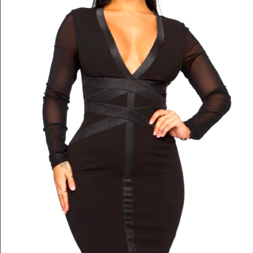 Fashion Nova Dressy Black Dress size 2x